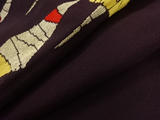  大正ロマン　変わり菱模様織り出しお召着物